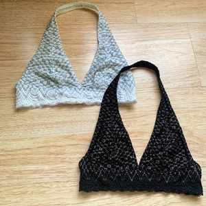 FREE PEOPLE HALTER LACE BRALETTE BUNDLE